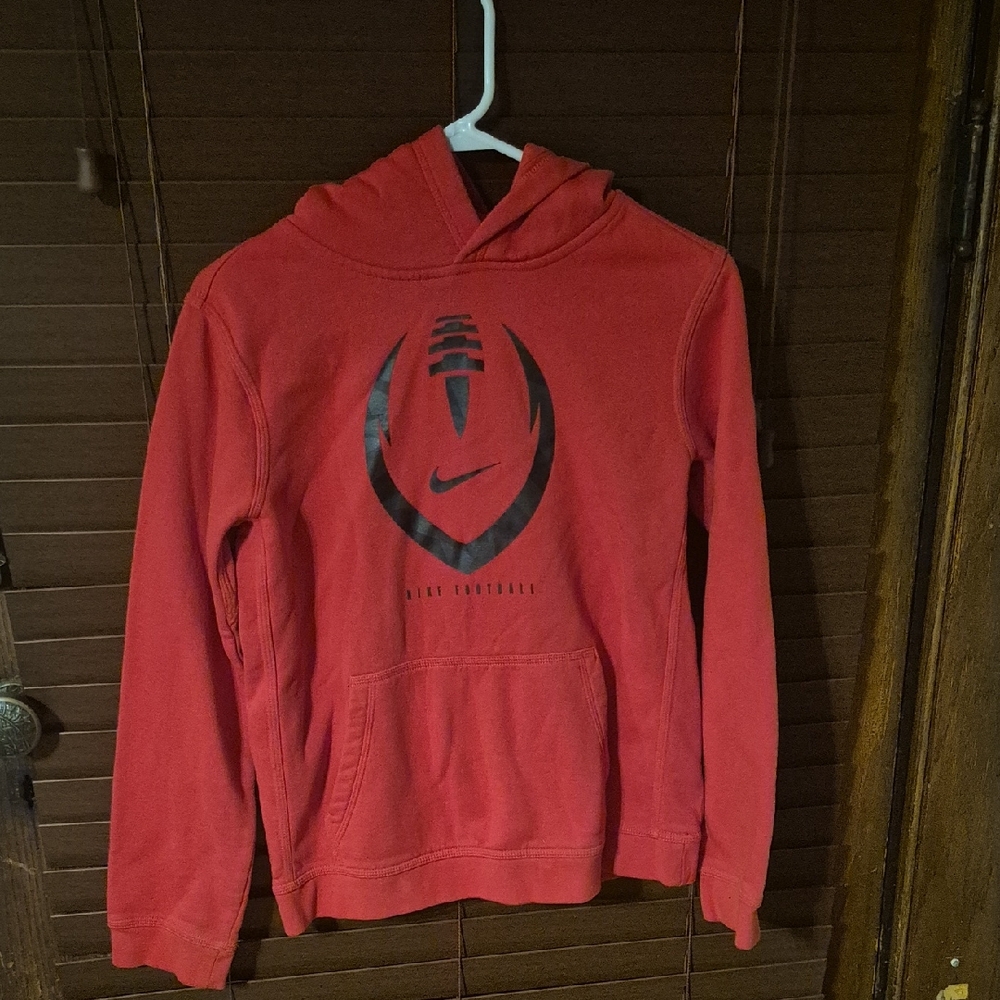 Nike Red Hoodie with Football Logo